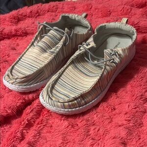 Maurices Tan Flats Comfortable Slip-Ons